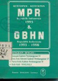 KETETAPAN MPR & GBHN REPUBLIK INDONESIA 1993-1998